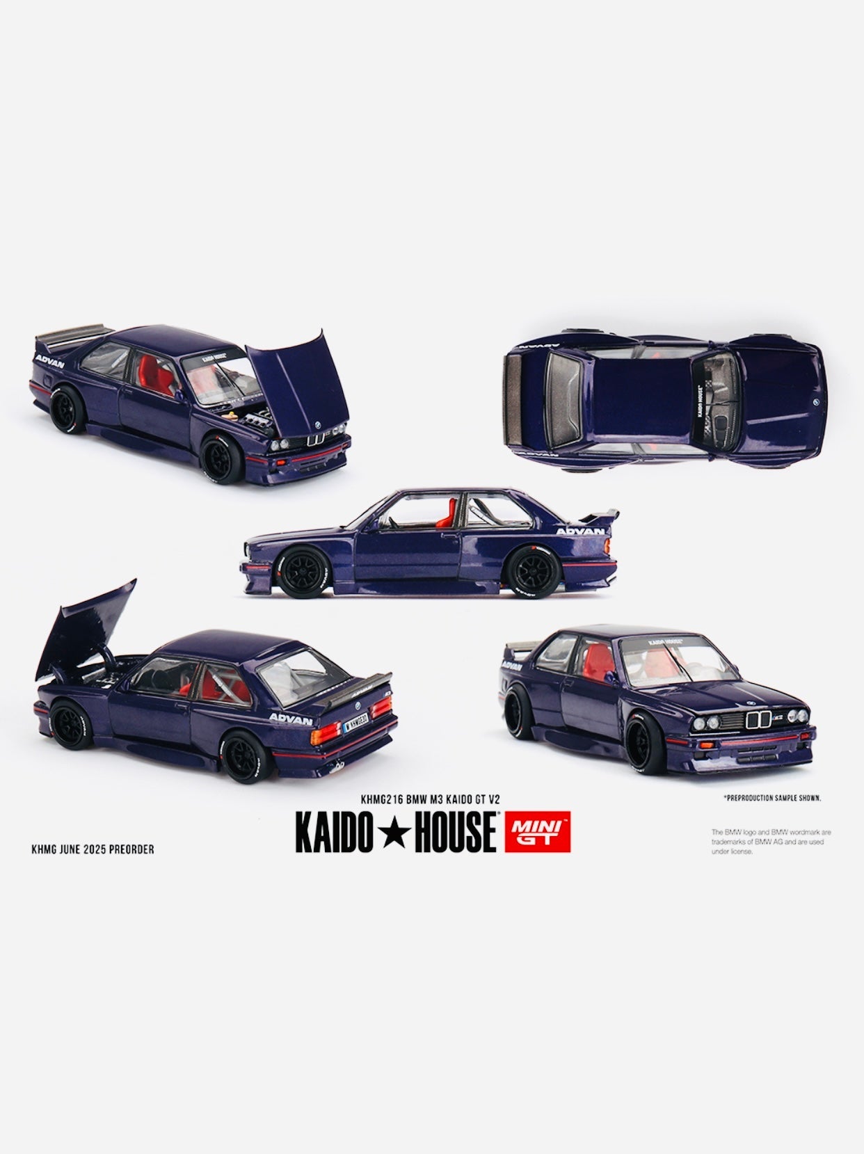 Mini GT x Kaido House Collab Factory Sealed BMW M3 Kaido GT V2 Purple #216