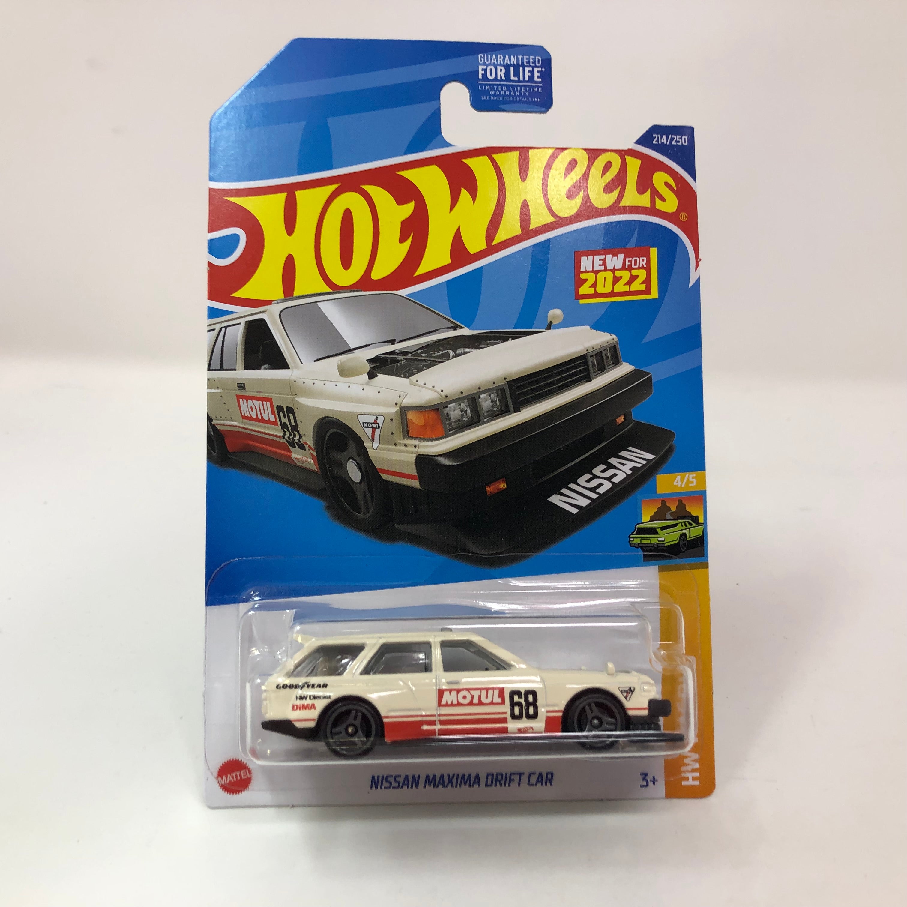Nissan Maxima Drift Car #214 * White * 2022 Hot Wheels
