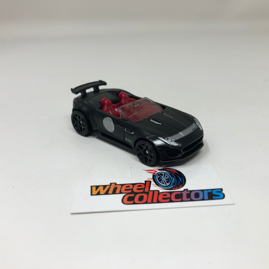 15 Jaguar F-Type Project 7 * Black * Hot Wheels Exotics European Series Loose 1:64 Scale