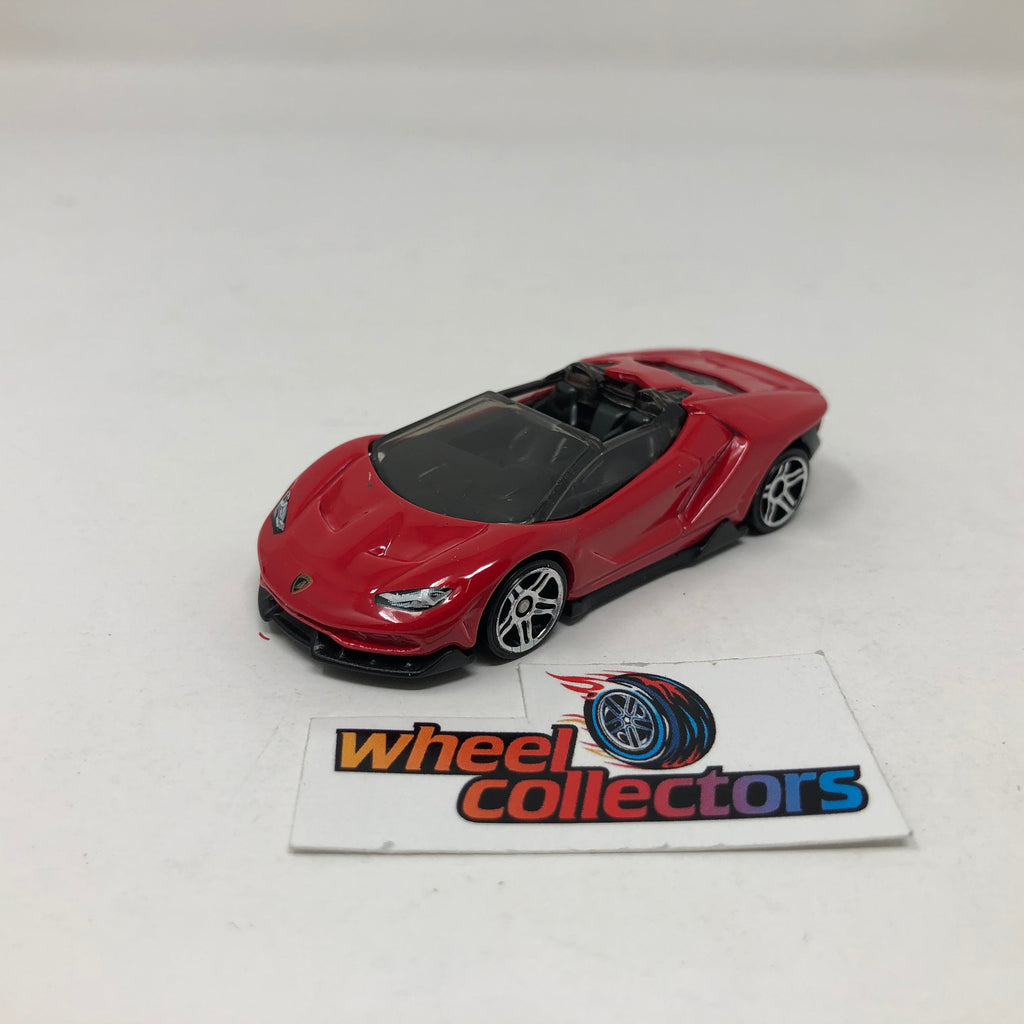 16 Lamborghini Centenario Roadster * Red * Hot Wheels Loose 1:64 Scale