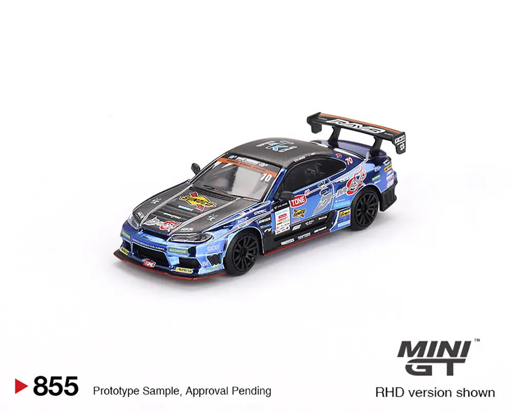 MINI GT 1:64 Nissan Silvia (S15) D-MAX #70 D-MAX Racing 2023 D1 Grand Prix Japan Edition