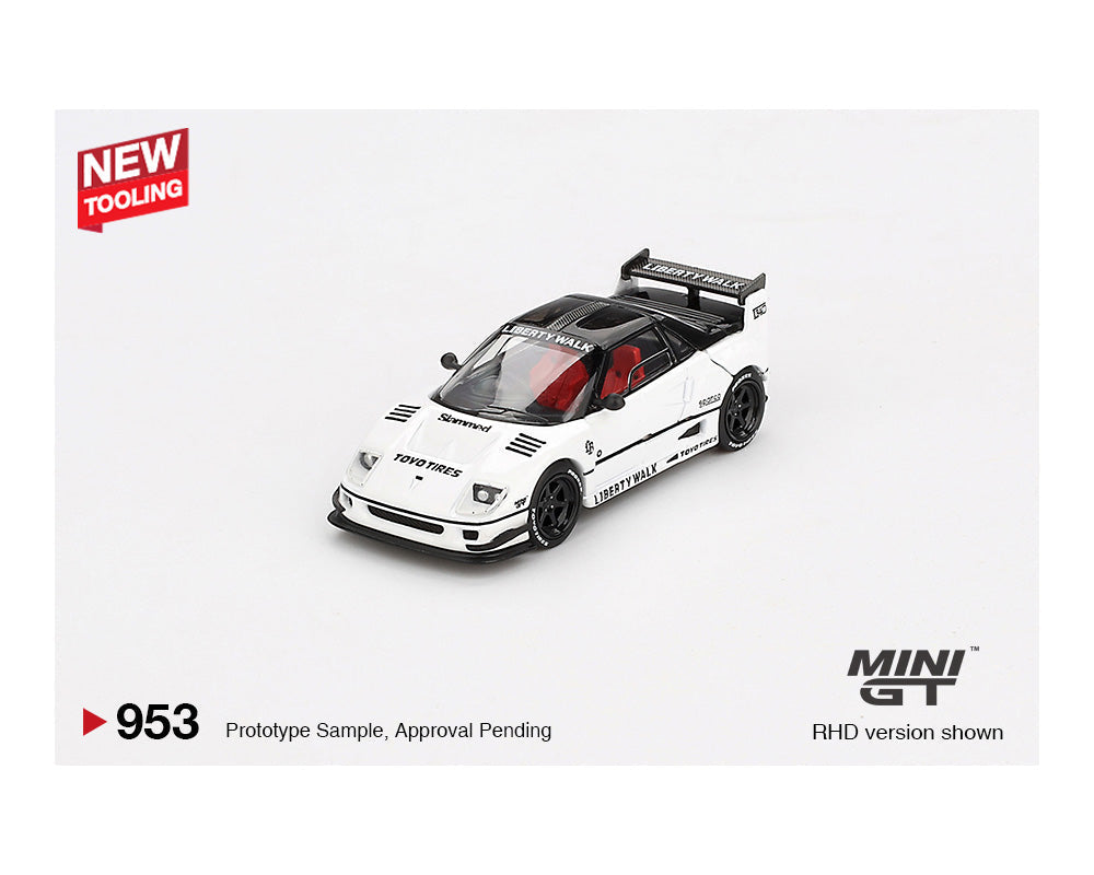 MINI GT 1:64 Mazda AZ-1 Liberty Walk LB40 in White 2024 Tokyo Auto Salon Edition
