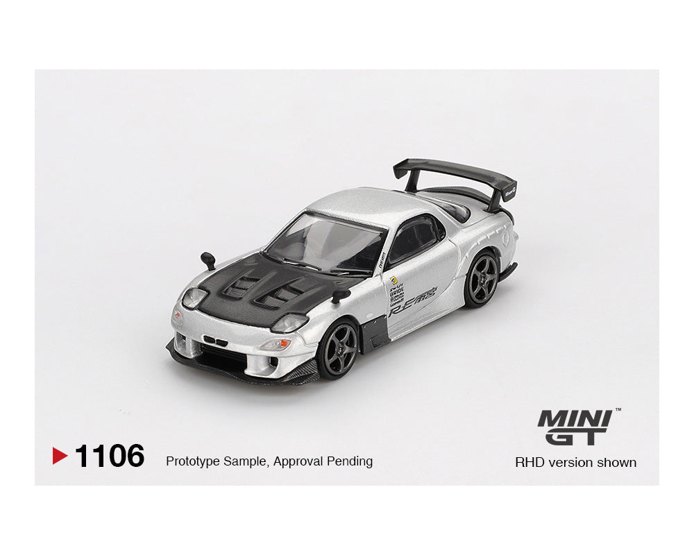 MINI GT 1:64 Mazda RX-7 RE-Amemiya - Silver Metallic