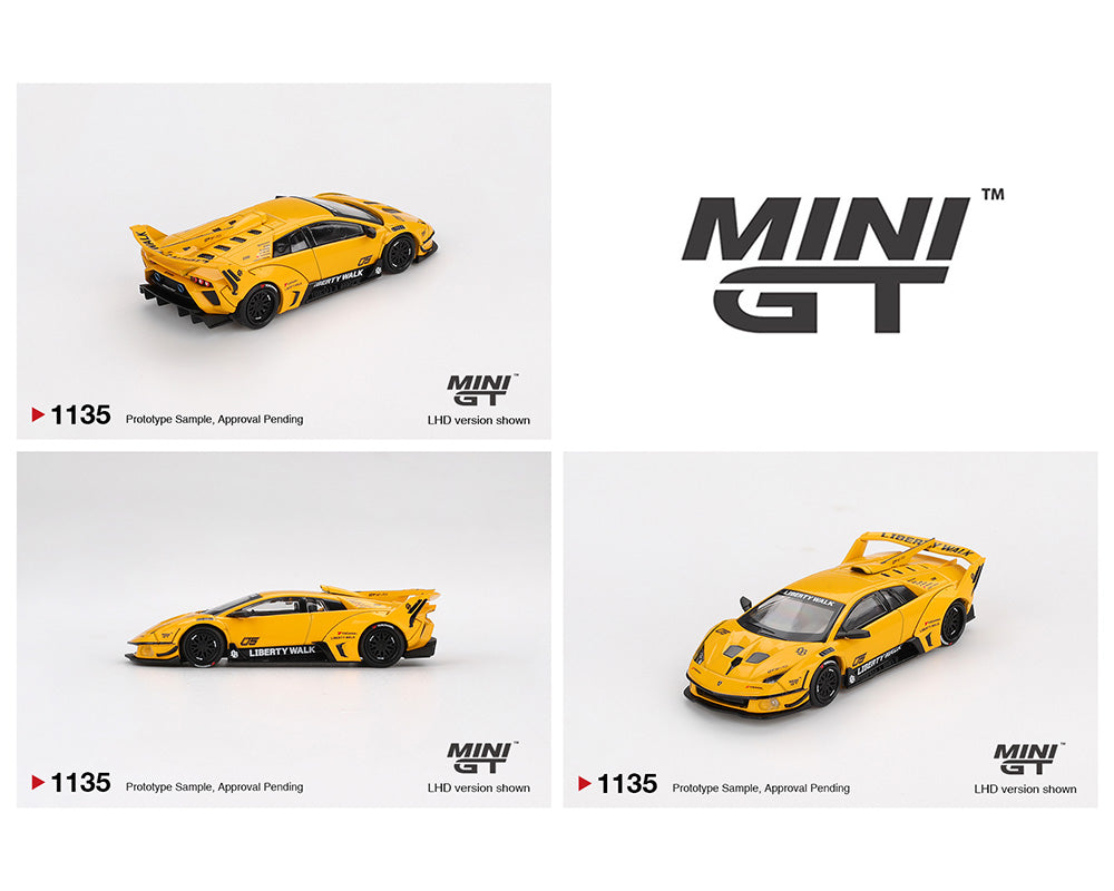 MINI GT 1:64 LB-Silhouette WORKS MURCIELAGO GT- Evo Yellow