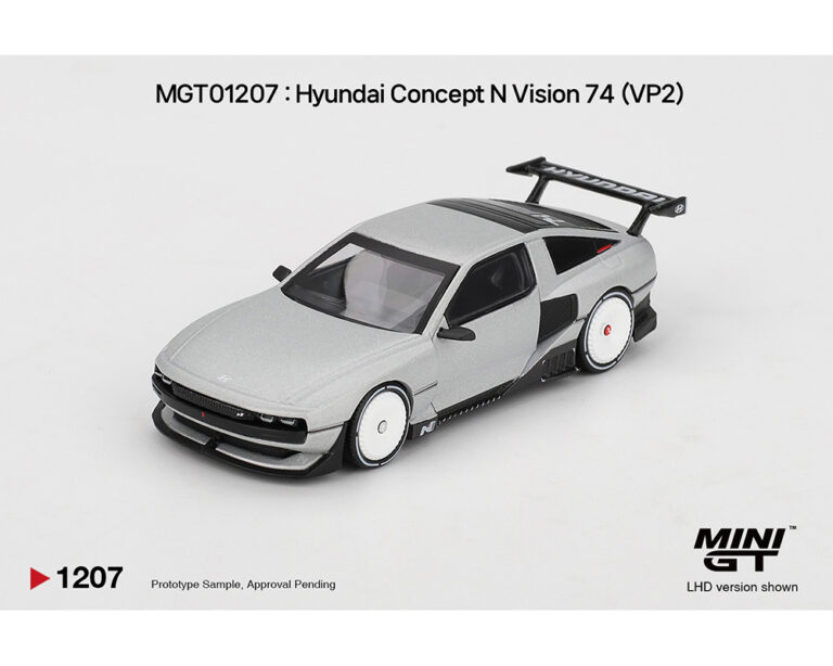 *PREORDER* MINIGT 1:64 Hyundai Concept N Vision 74 (VP2) 鈥?Silver 鈥?Korea Exclusive