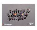 MINIGT 1:64 Oracle Red Bull Racing RB18 #1 Max V. 2022 Abu Dhabi GP Pit Crew Set