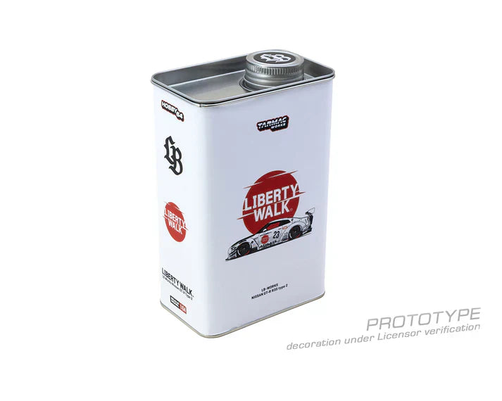 *PREORDER* Tarmac Works 1:64 LB-WORKS NISSAN GT-R R35 type 2 With Oil Can in White