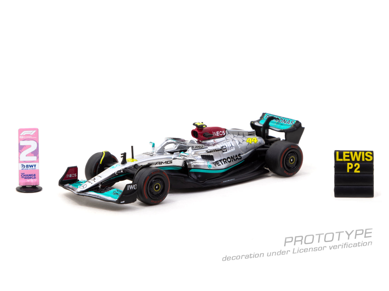 Tarmac Works 1:64 Mercedes-AMG F1 W13 E Performance, Sao Paulo Grand Prix 2022, Lewis Hamilton