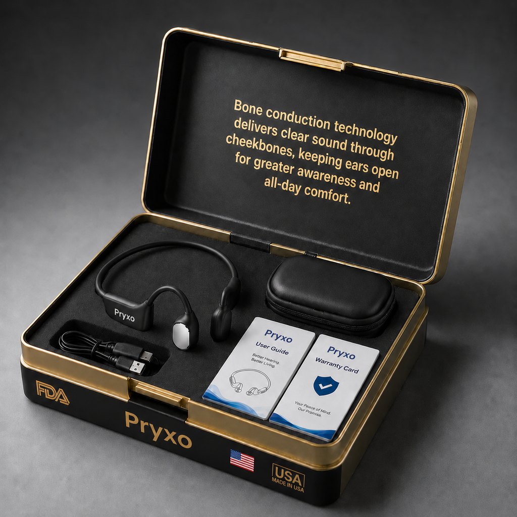 🌎Ends Today: 83% OFF!⏰🏆Pryxo®  Bone Conduction Smart Hearing Headphones （Mayo Clinic Recommended）