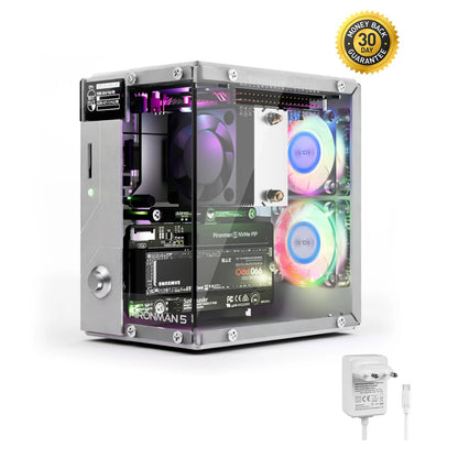 Pironman 5 NVMe M.2 SSD PCIe 2.0/3.0 Mini PC Case for Raspberry Pi 5 Hailo-8L, AI Agent OpenClaw, Tower Cooler+Dual RGB Fans, 0.96'' OLED Module, Safe Shutdown, Standard HDMI, RGB Effect